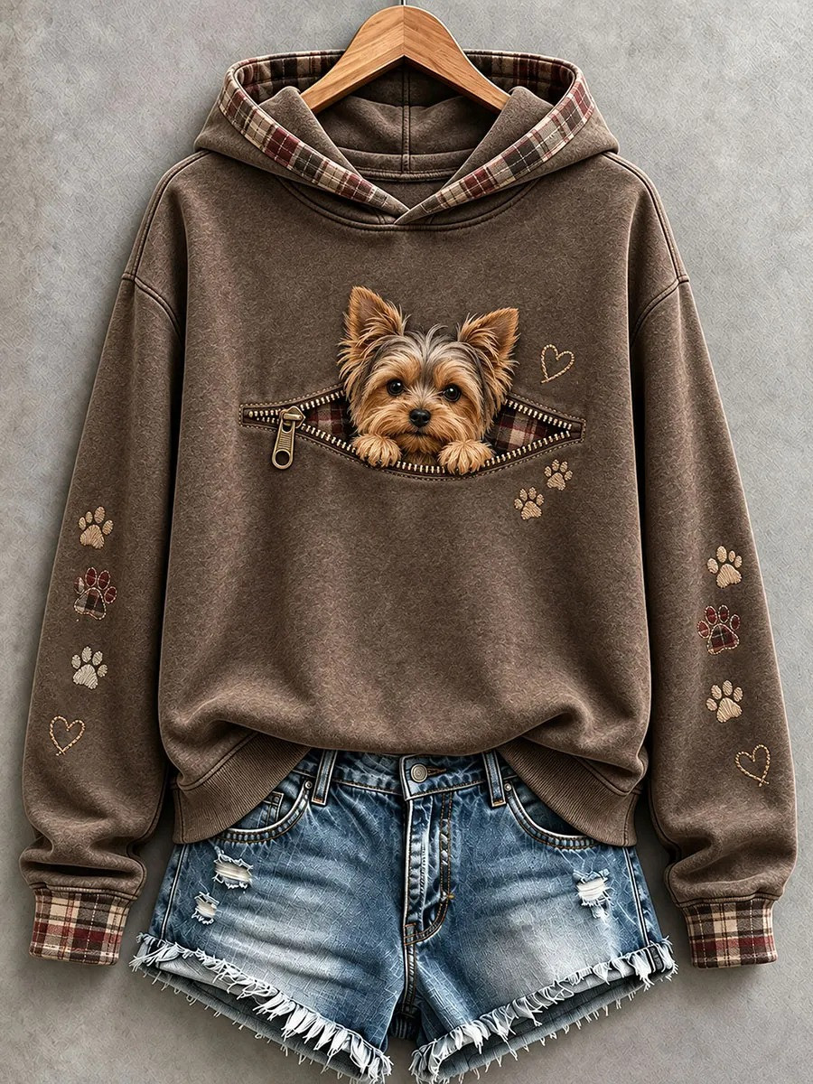 Peeking Yorkshire Terrier Paw Hoodie Cute Animal Hoodie Best Gifts For Yorkshire Lovers 1 - Unicasport Peeking Yorkshire Terrier Paw Hoodie Cute Animal Hoodie Best Gifts For Yorkshire Lovers