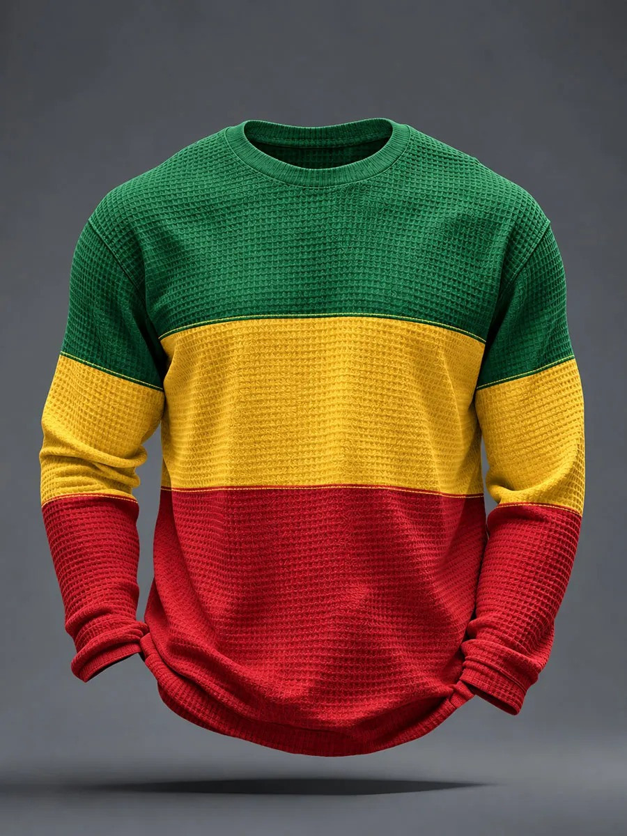 Reggae Inspired Long Sleeve Shirt African American Culture Attire Reggae Music Lovers Gifts