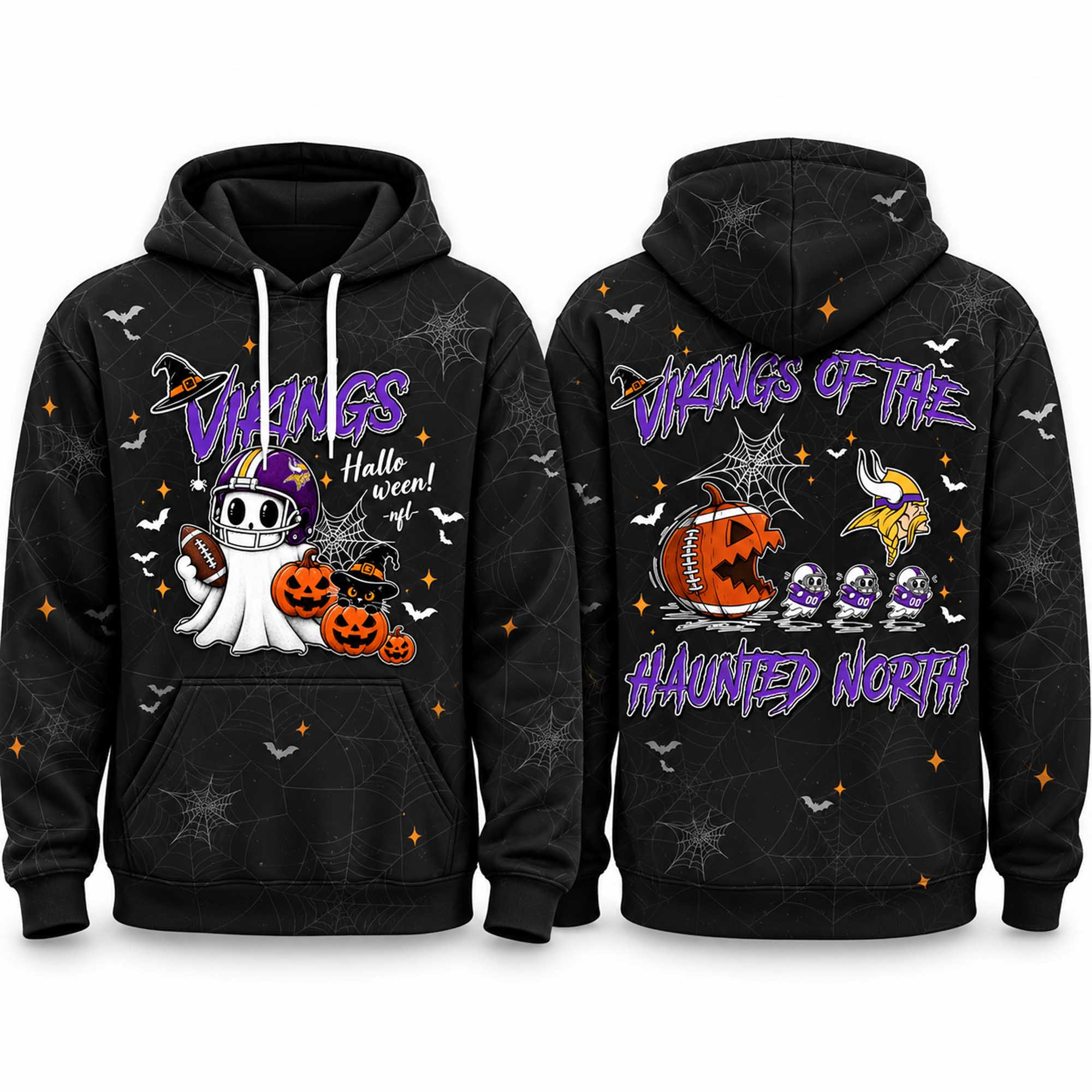 Halloween Minnesota Vikings Of The Haunted North Hoodie Minnesota Vikings Apparel Fan Gears 1 - Unicasport Halloween Minnesota Vikings Of The Haunted North Hoodie Minnesota Vikings Apparel Fan Gears