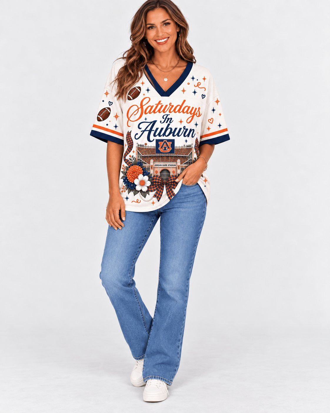 Auburn Tigers Bow Floral Jersey Unique Gift For Lovely Outfit Lovers 1 - Unicasport Auburn Tigers Bow Floral Jersey Unique Gift For Lovely Outfit Lovers