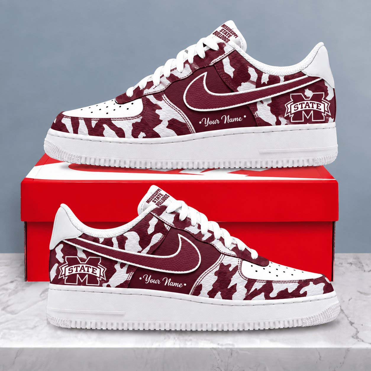 Personalized Mississippi State Bulldogs Merch Camo Shoes Custom NCAA Sneakers Gifts Ideas