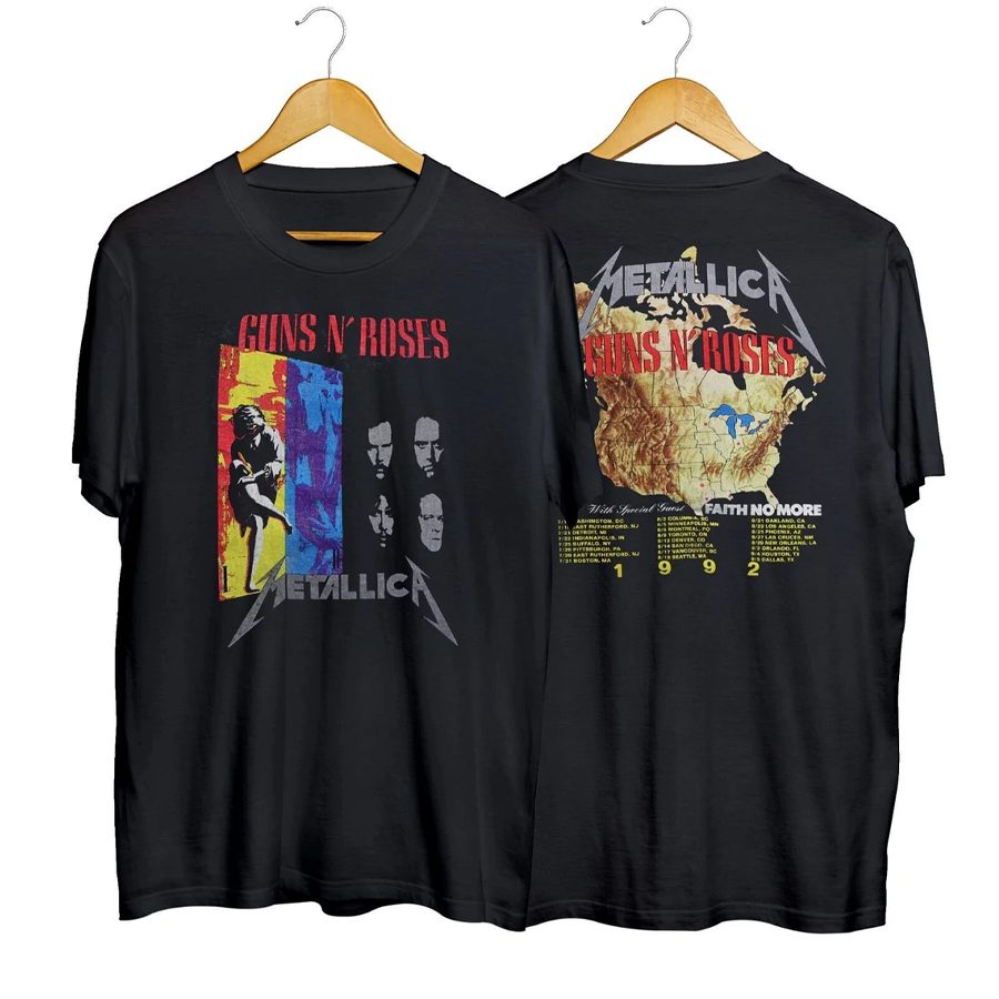 1992 Guns NRoses Metallica Tour Shirt Vintage Metallica Tour Shirt Metallica Band Tshirt Metallica Band Shirt