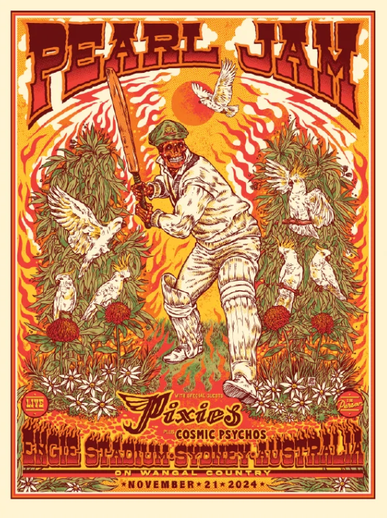 2024 Pearl Jam Sydney 11.21 Event Poster