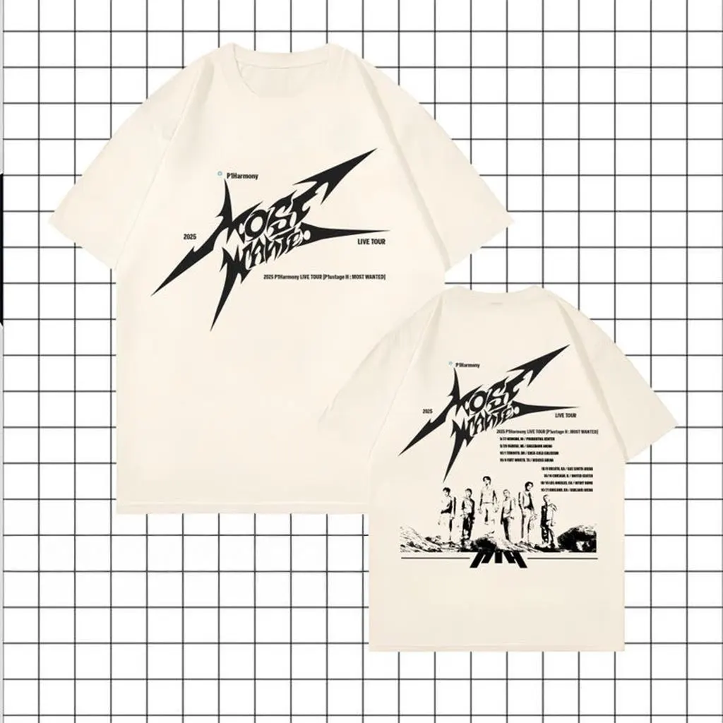 2025 P1Harmony Live Tour P1ustage H Most Wanted Shirt P1Harmony Duh Shirt P1ustage H Most Merch