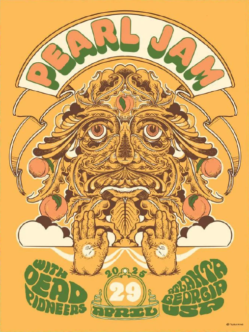 2025 Pearl Jam Atlanta 4 29 Event Poster