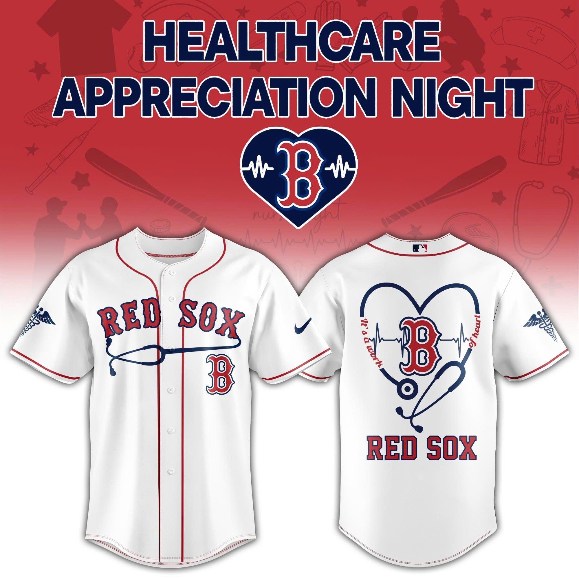 2026 Boston Red Sox Healthcare Appreciation Night Limited Edition White Jersey