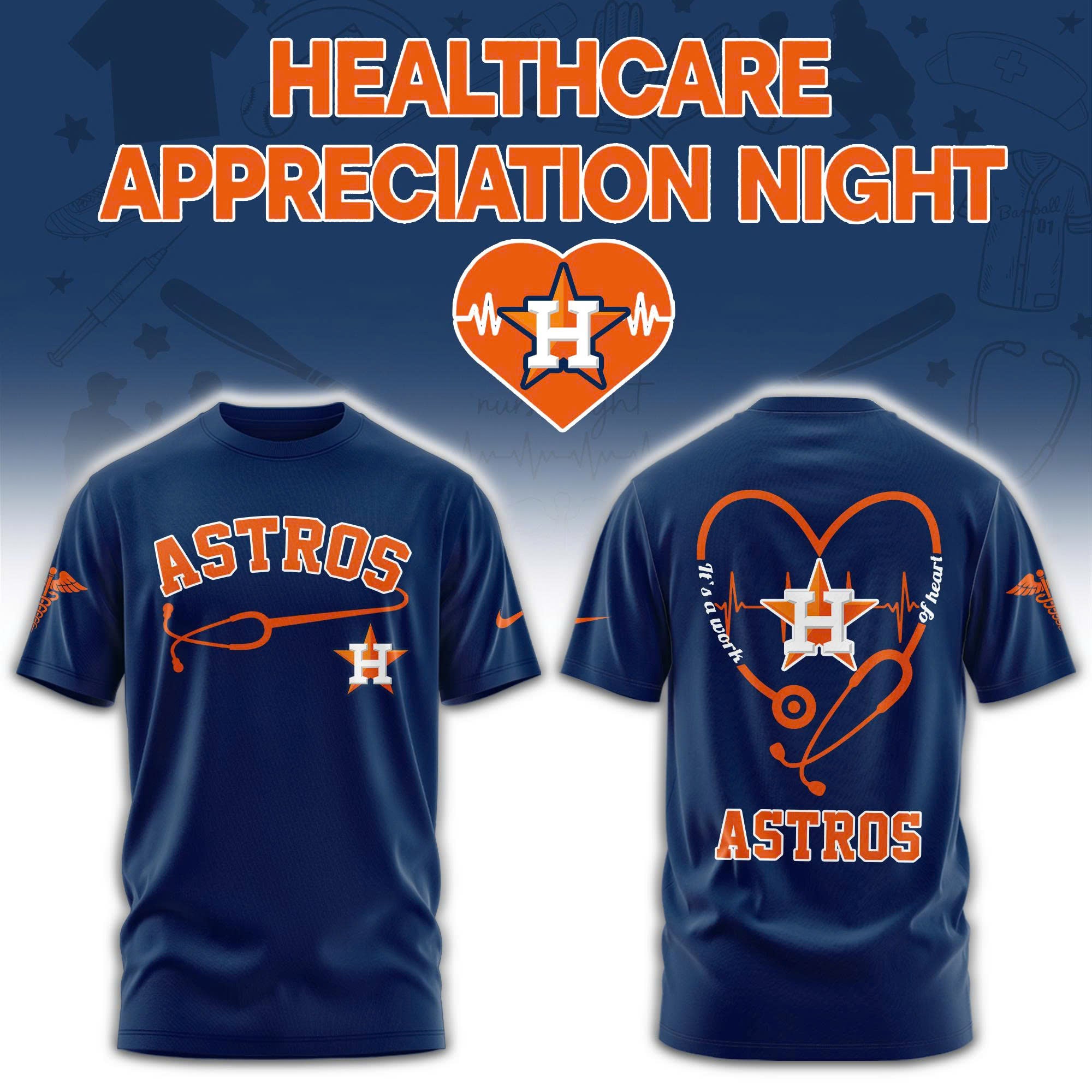 2026 Houston Astros Healthcare Appreciation Night Limited Edition Tshirt