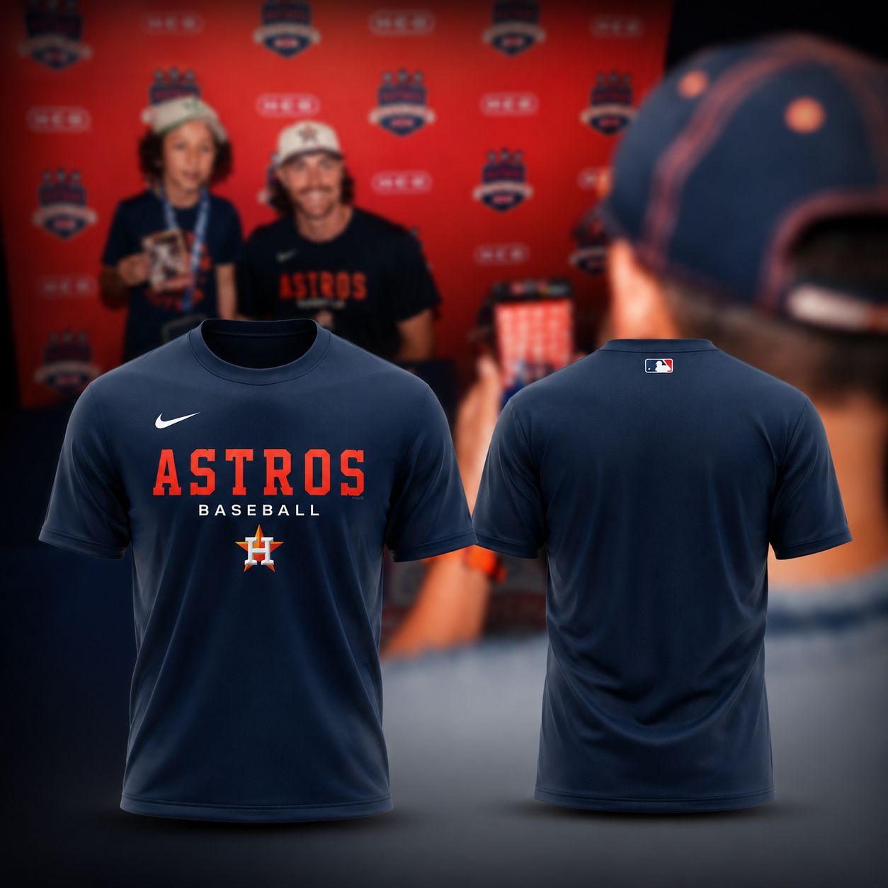 2026 Houston Astros Navy Baseball Performance T-Shirt MLB Fan Tee Gift For Baseball Fans