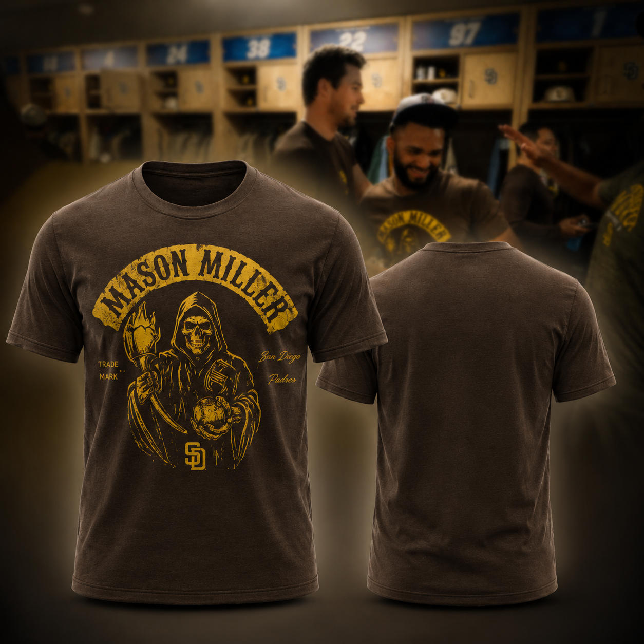 2026 Mason Miller Grim Reaper San Diego Padres Vintage Graphic T-Shirt Baseball Fan Tee Gift For Fans