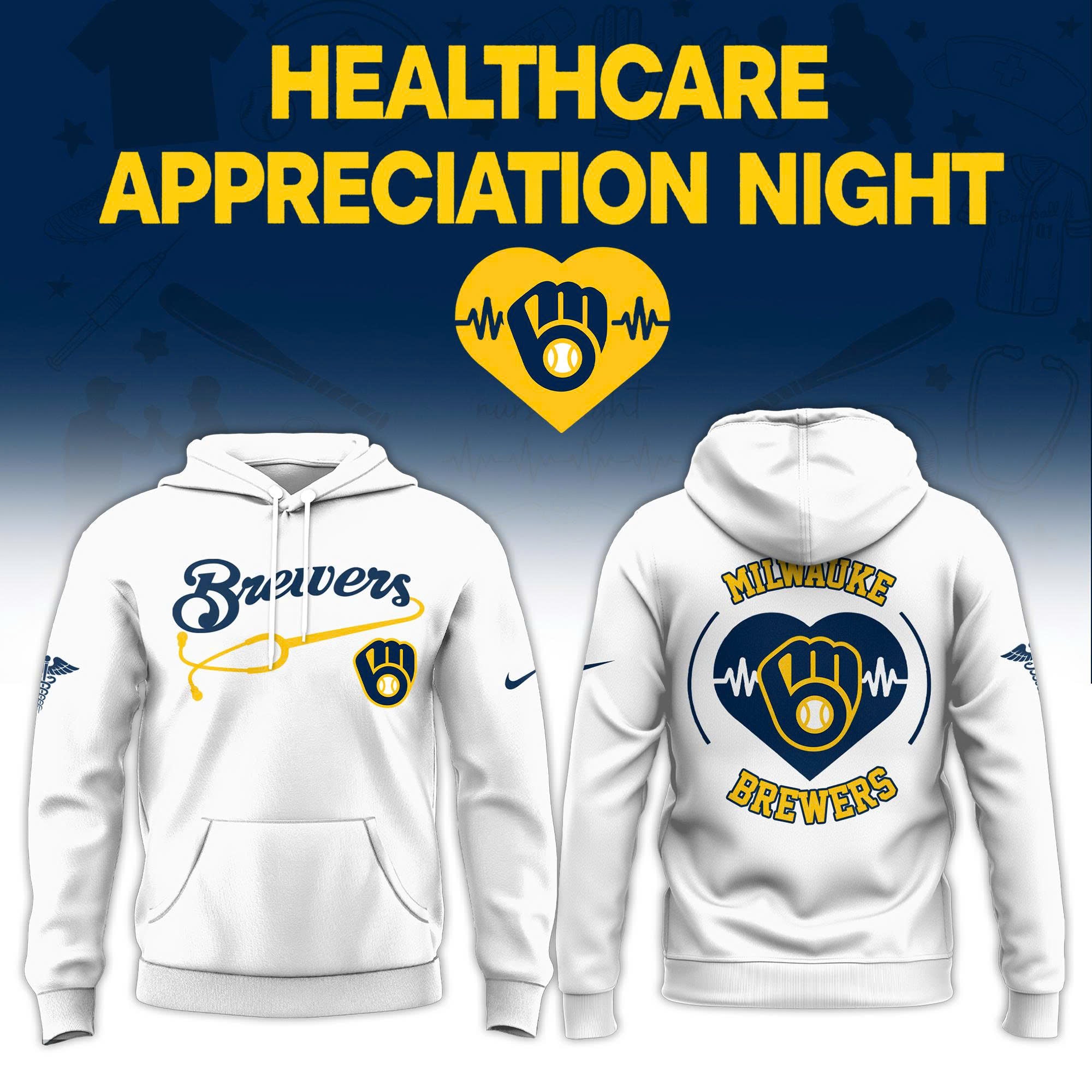 2026 Milwaukee Brewers Healthcare Appreciation Night Limited Edition Hoodie