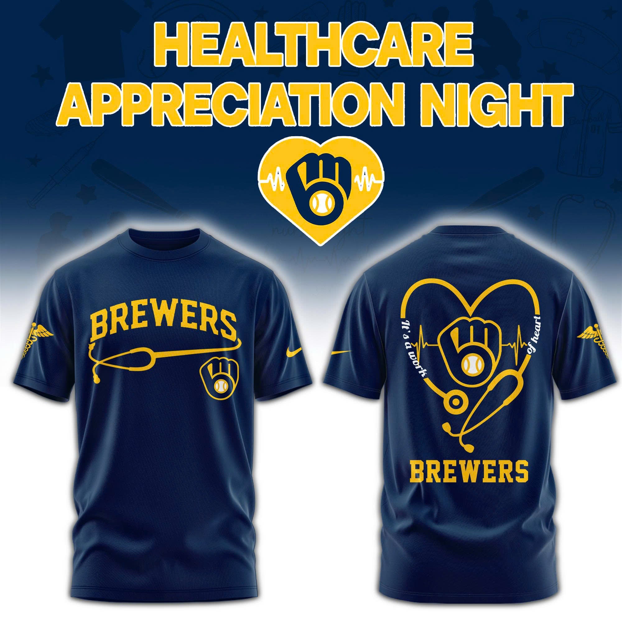 2026 Milwaukee Brewers Healthcare Appreciation Night Limited Edition Tshirt