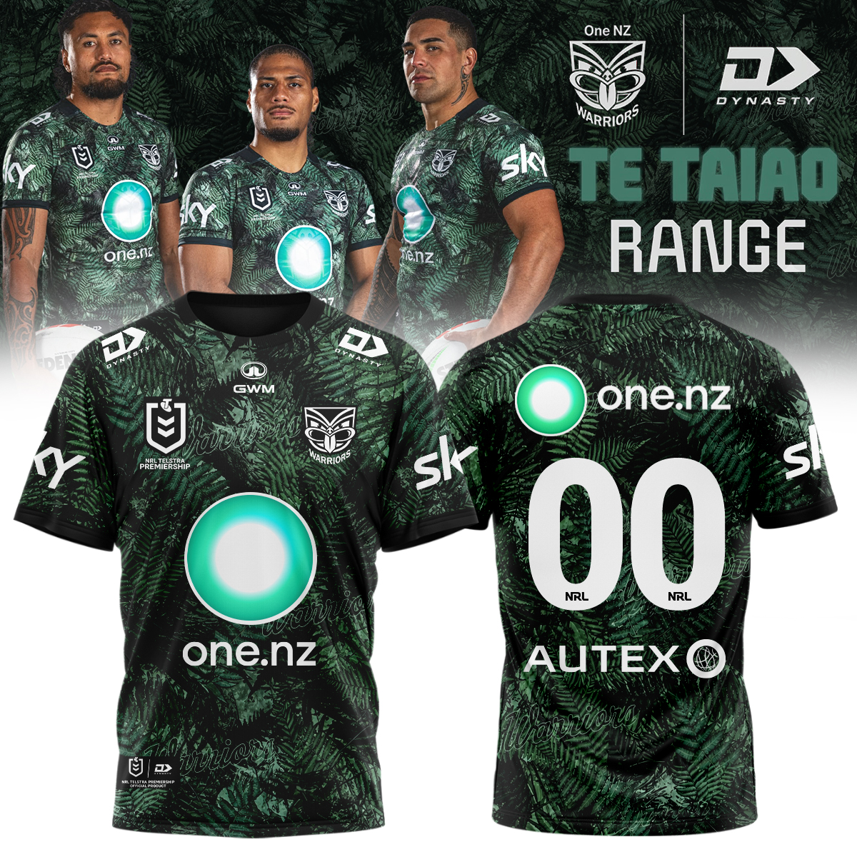 2026 New Zealand Warriors Replica Te Taiao Custom Number Jersey