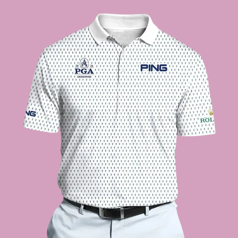 2026 PING Golf Championship Trophy Pattern Performance Golf Polo Shirt
