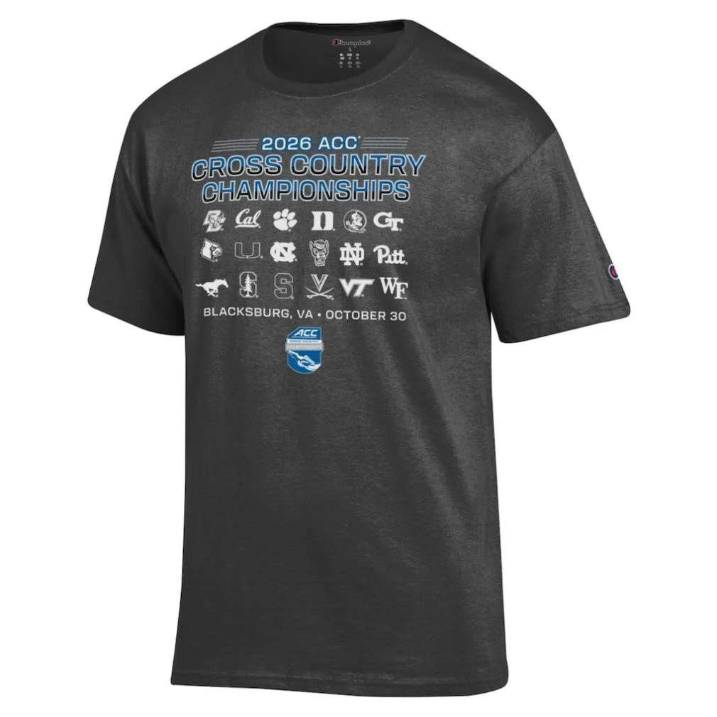 2026 ACC Cross Country Championships Blacksburg VA October 30 Team Logos Champion TShirt