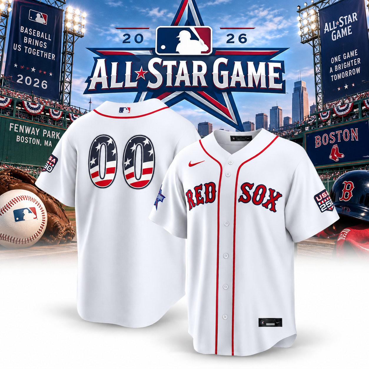 2026 All-Star Edition Stars Stripes Boston Red Sox Nike White Stadium Pick-A-Player Jersey Merch 1 - Unicasport 2026 All-Star Edition Stars Stripes Boston Red Sox Nike White Stadium Pick-A-Player Jersey Merch