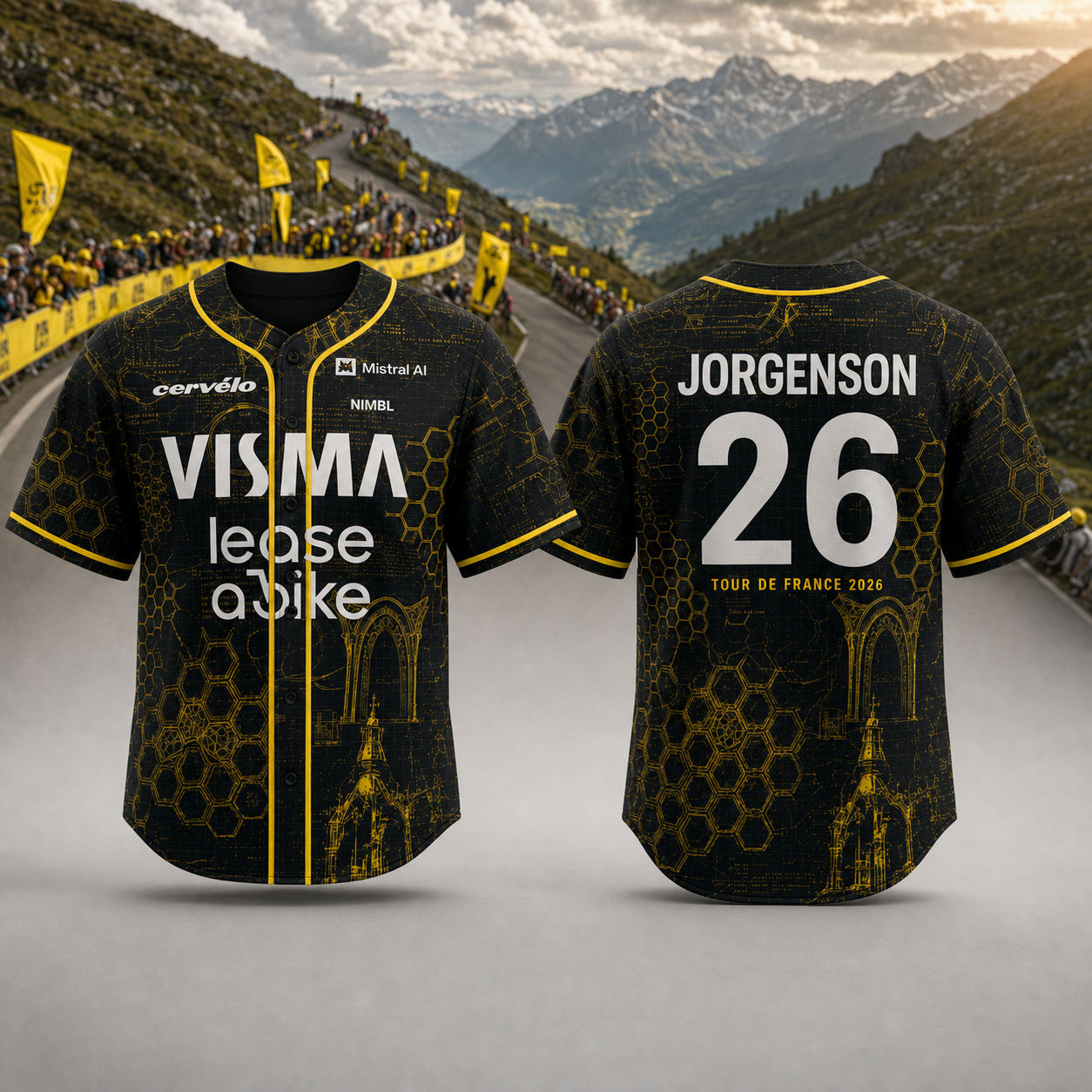 Matteo Jorgenson Tour de France 2026 Graphic Baseball Jersey Black - Gift for Him
