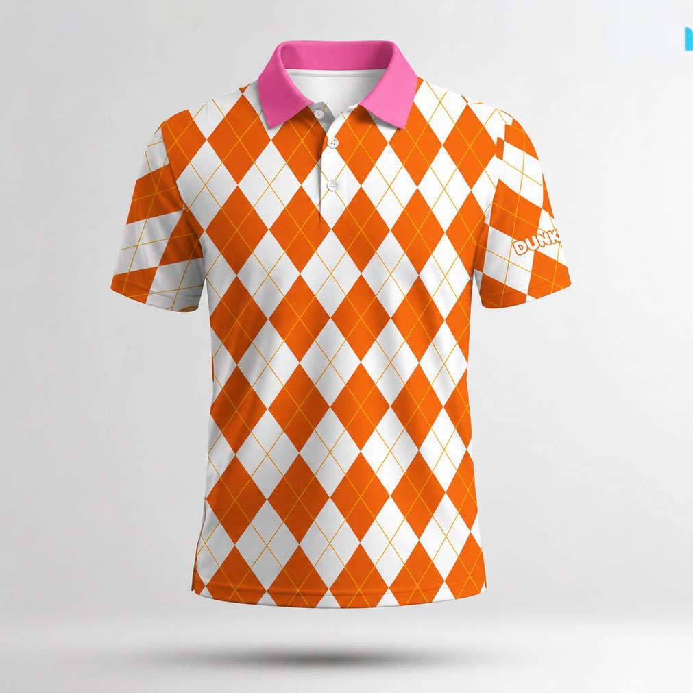Dunkin 2026 Argyle Pattern Polo Shirt