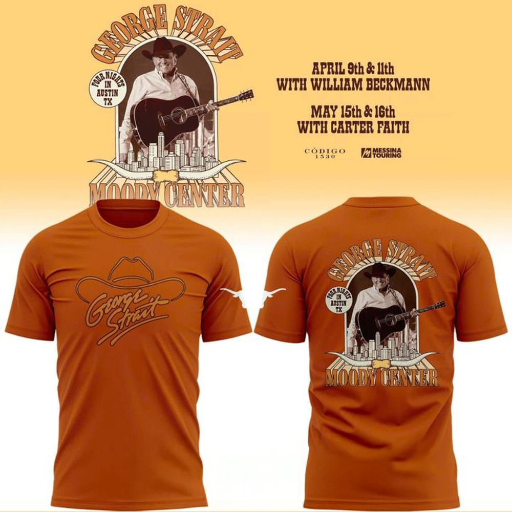 2026 George Strait x Texas Longhorns Special Orange Shirt