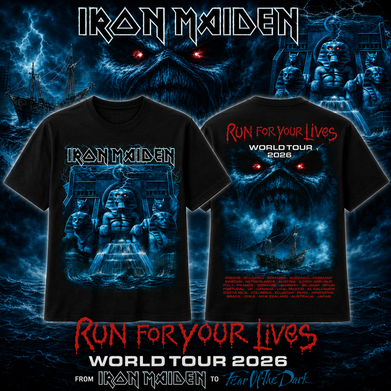 2026 Iron Maiden Run For Your Lives Shirt