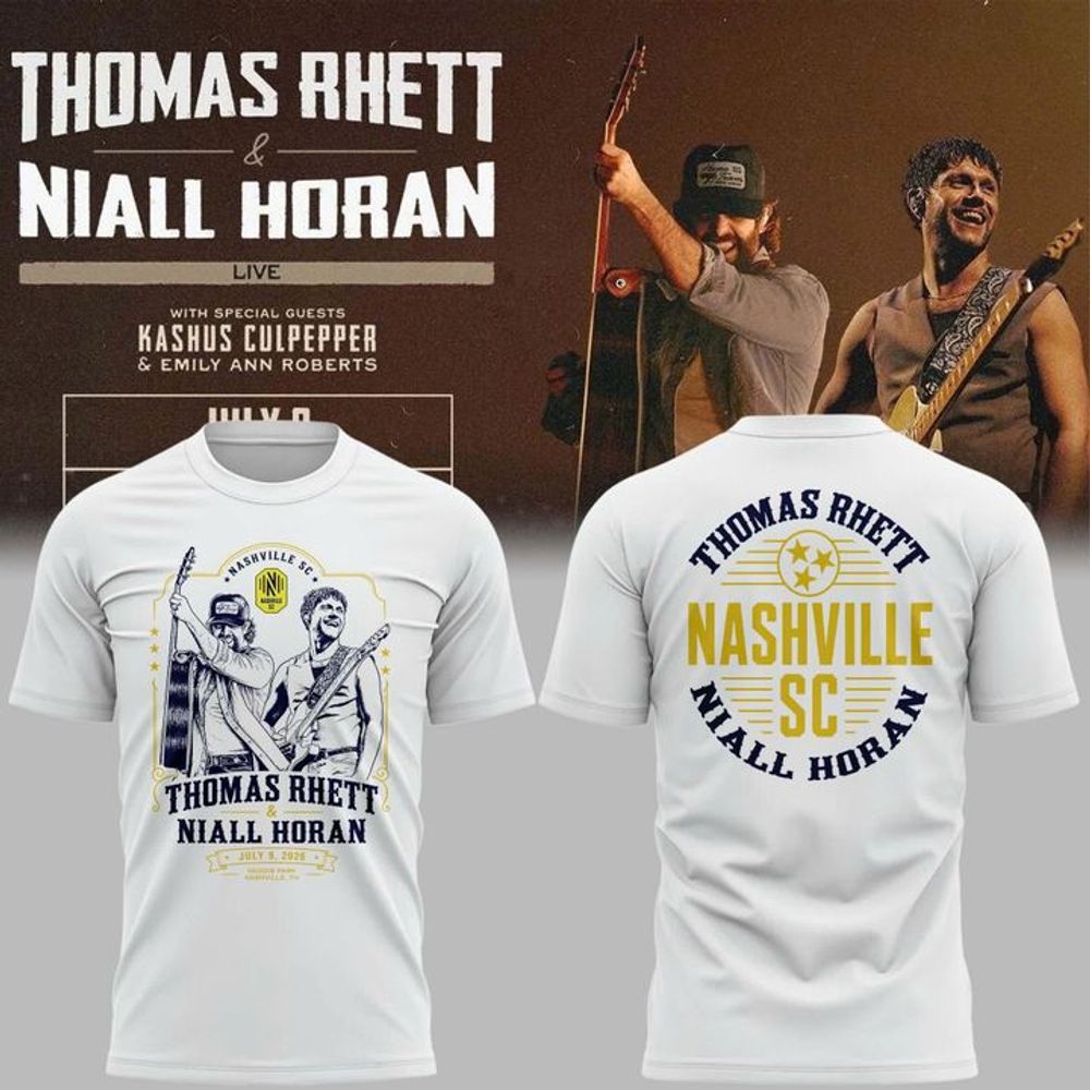 2026 Thomas Rhett and Niall Horan x Nashville SC White Graphic T-Shirt