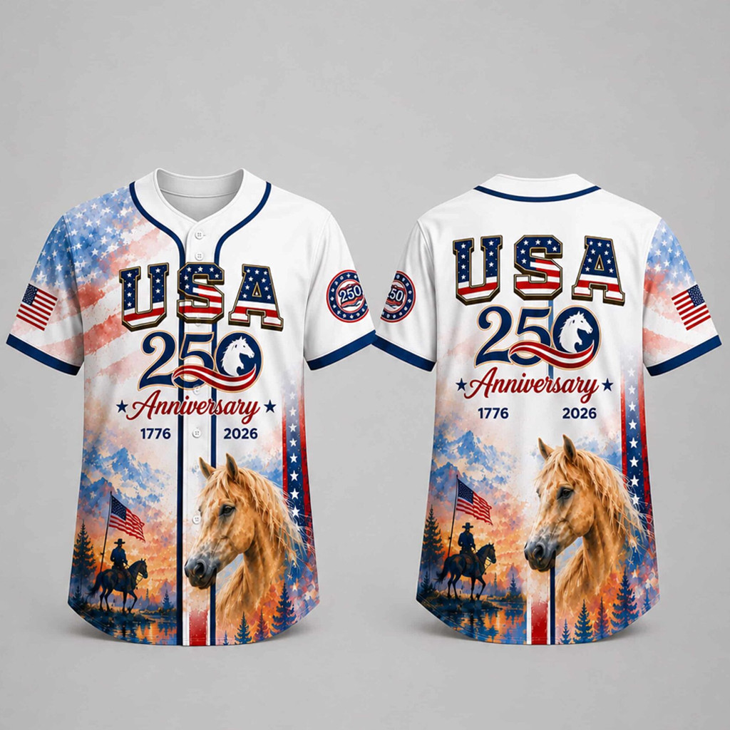 2026 USA 250th Anniversary Horse Baseball Jersey