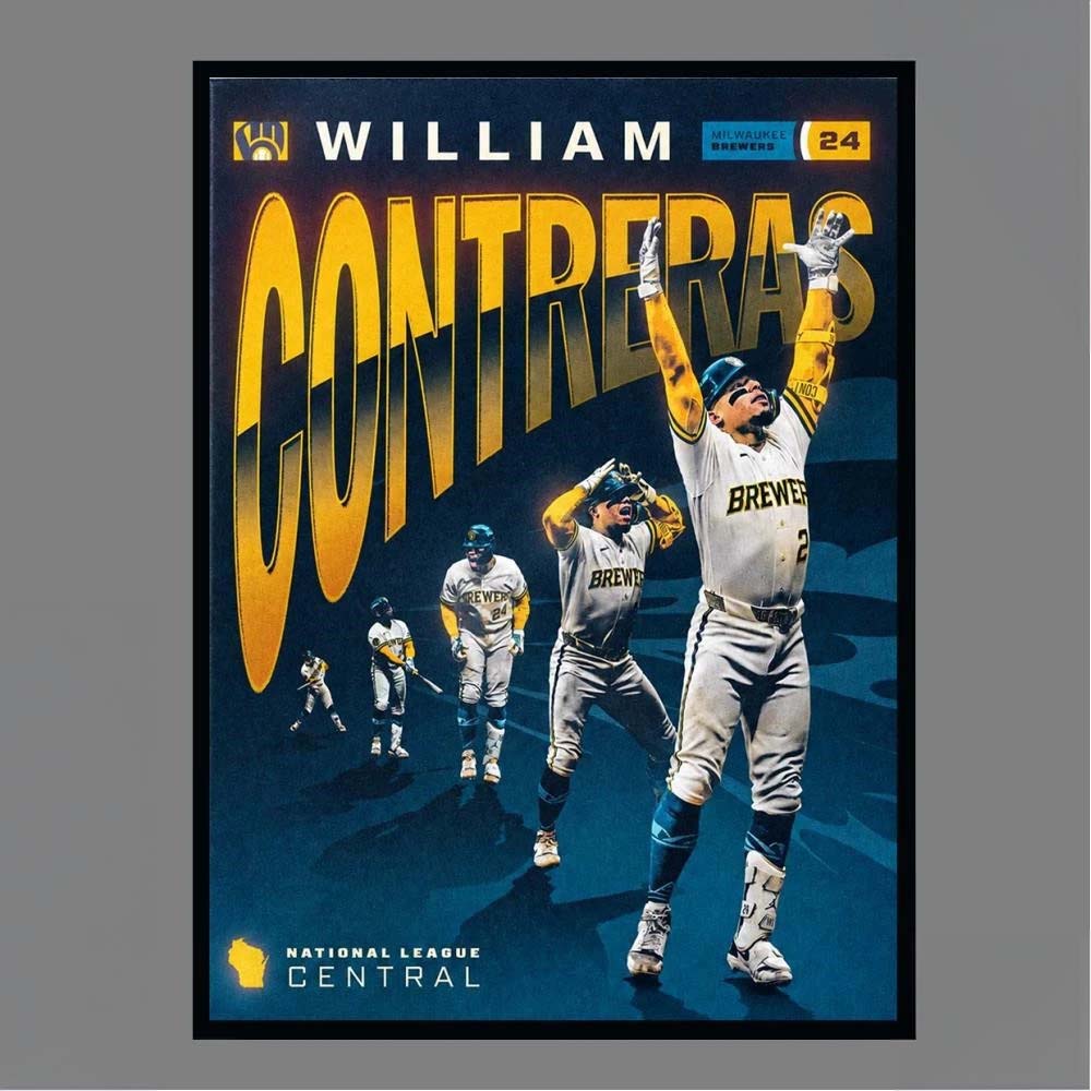 2026 William Contreras Milwaukee Brewers Poster