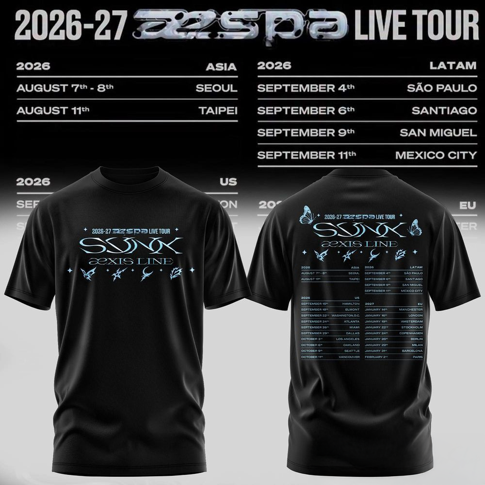 202627 Aespa Live Tour Ssvx Line Shirt