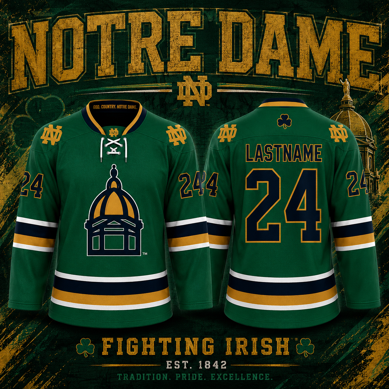 2027 Alternate Jersey Notre Dame Women Hockey Team Merch