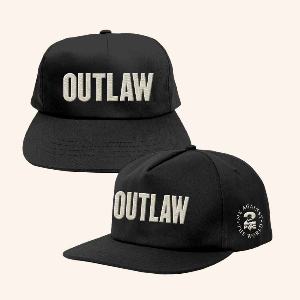 2Pac Merch Outlaw Embroidered Snapback Hat Unique Gifts For Music Lovers