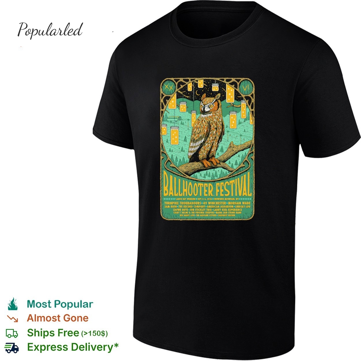 49 Winchester Ballhooter Festival 2026 Tour Poster shirt