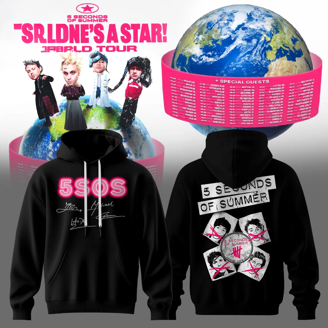 5 Seconds of Summer Everyones a Star Tour 2026 Edition Hoodie