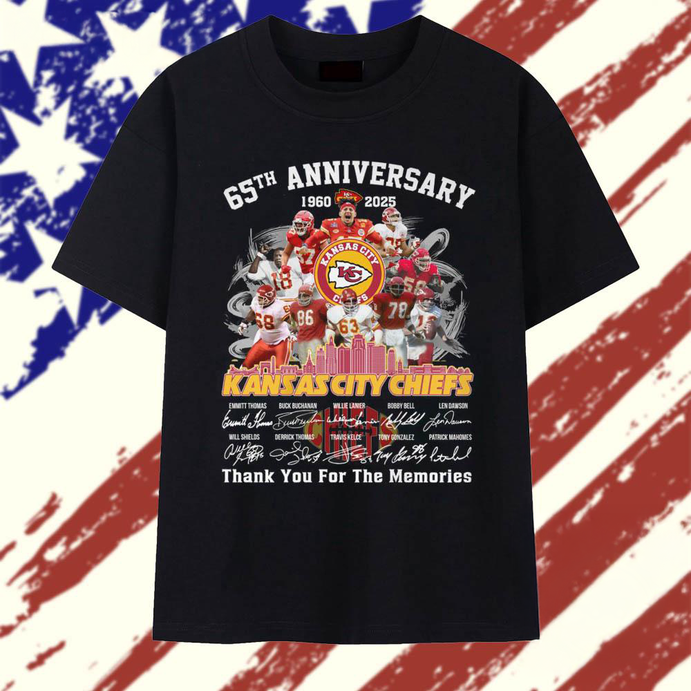 65th Anniversary 19602025 Kansas City Chiefs Thank You For The Memories Vintage T Shirt