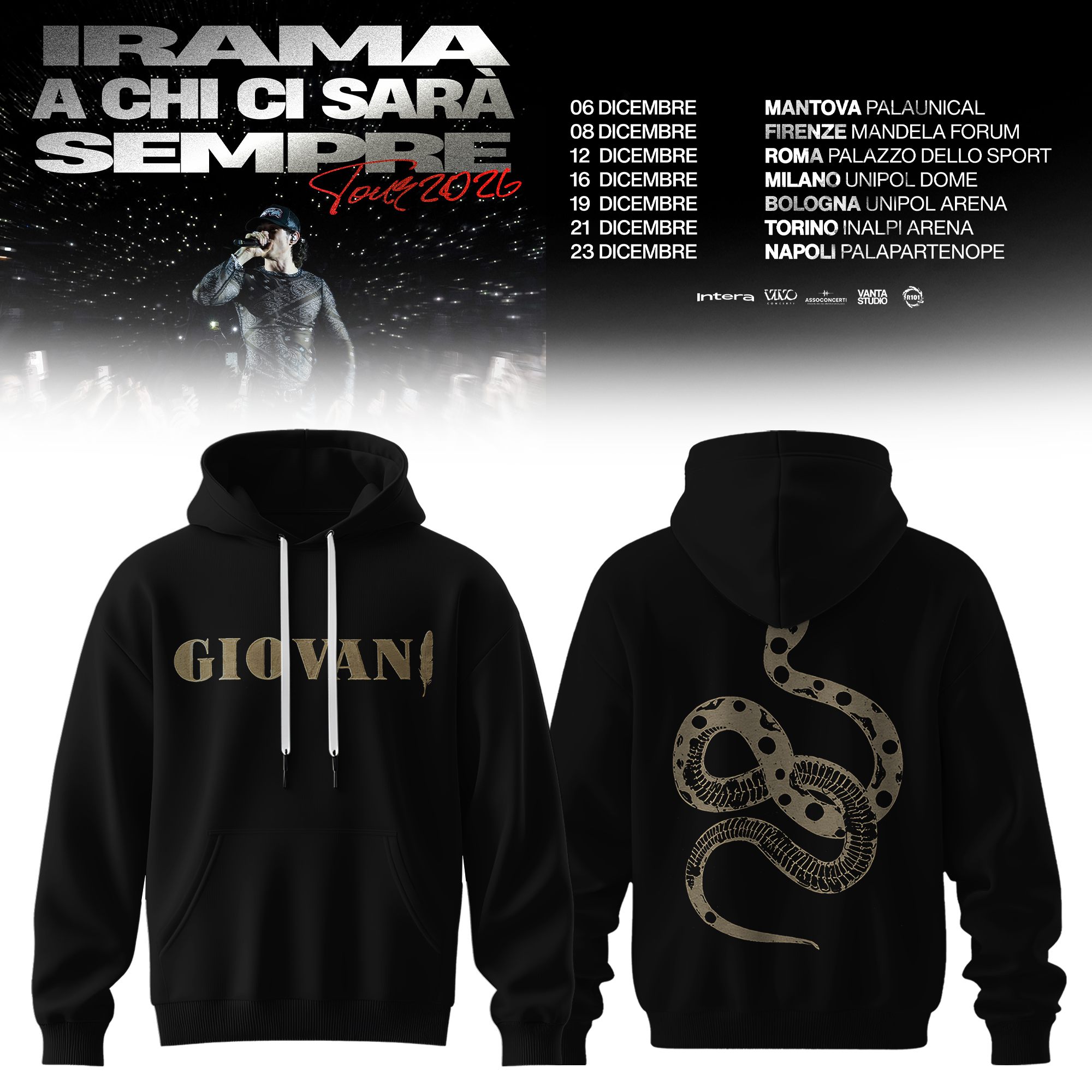 A Chi Ci Sara Sempre Tour 2026 Premium 3D Pullover Hoodie