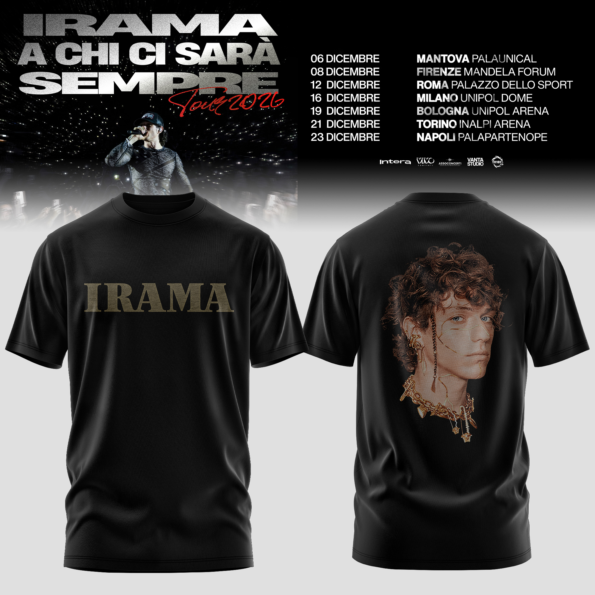A Chi Ci Sara Sempre Tour 2026 Premium Concert Graphic Tee