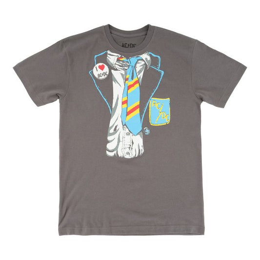 AC-DC Angus Tie Graphic T-Shirt, Angus Young Signature Merch