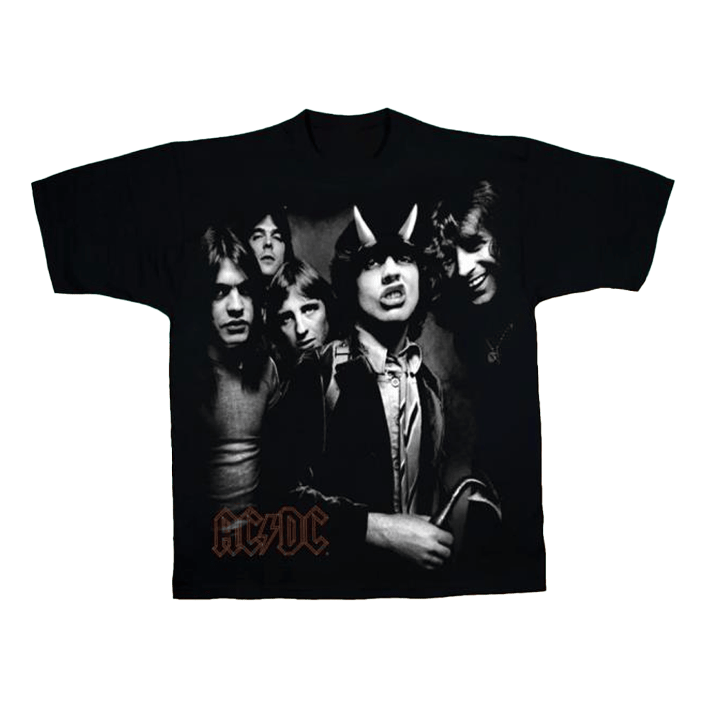 ACDC Merch ACDC Highway Group Black TShirt Unique Gifts For Music Lovers
