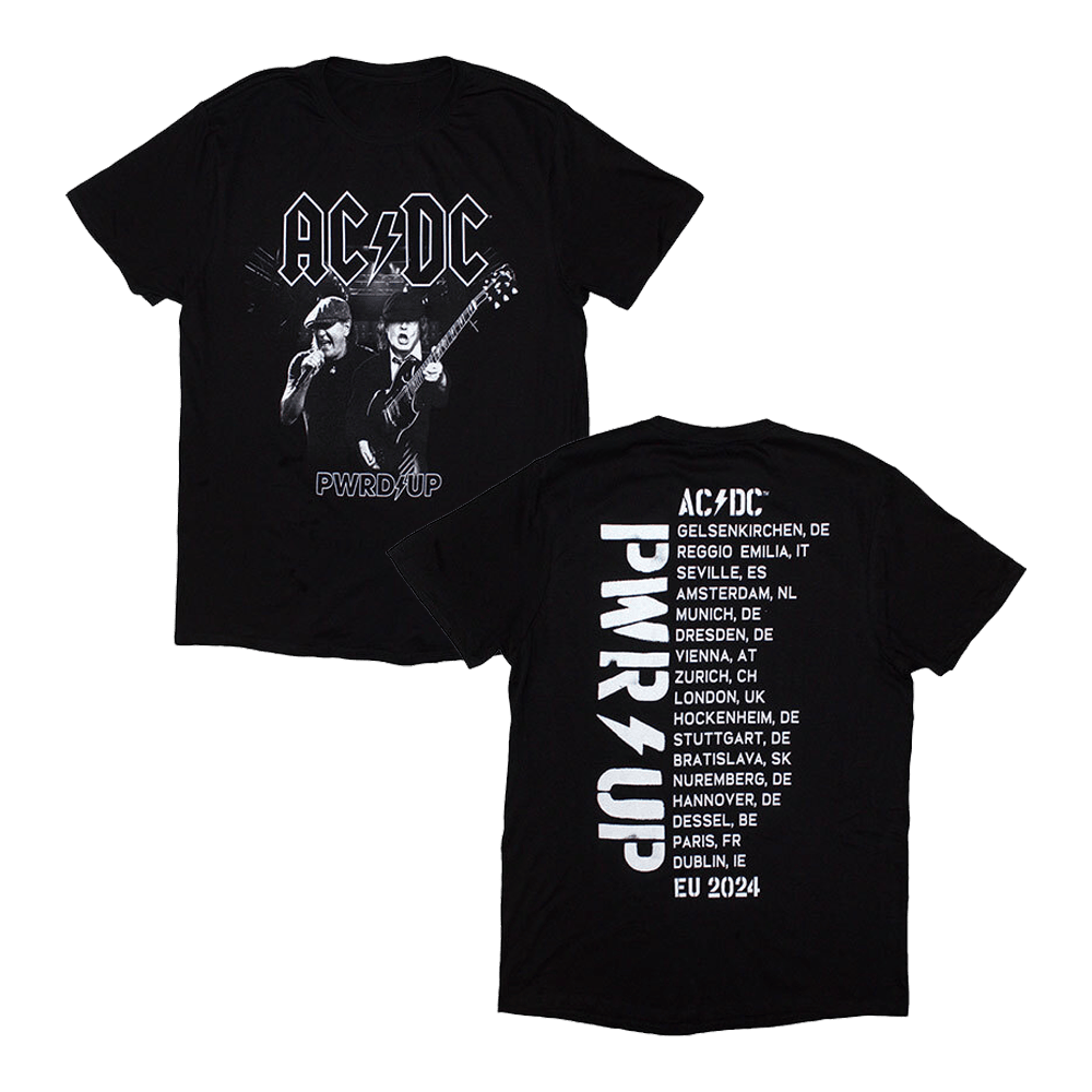 ACDC Merch Angus And Bryan Pwr Up Tour TShirt Cool Gifts For Music Lovers
