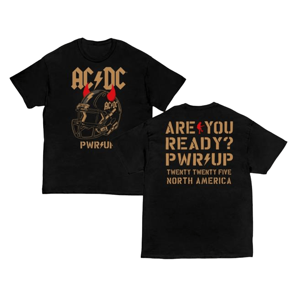 ACDC Merch Are You Ready Football Helmet Pwr Up Tour TShirt Best Gifts For Dad