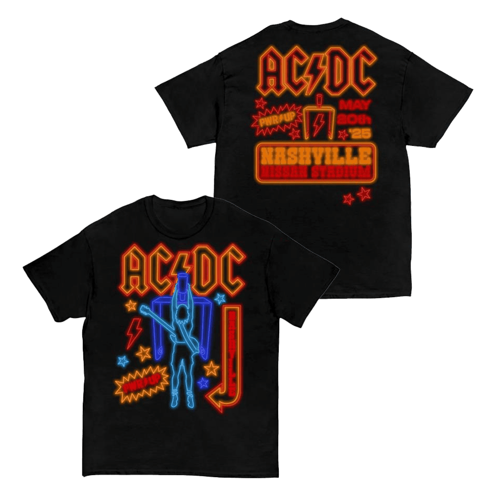 ACDC Merch Nashville Pwr Up Tour TShirt Gifts For Music Enthusiasts