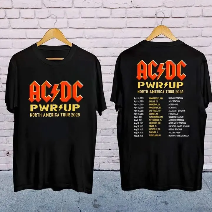 ACDC PWR UP North America Tour 2025 Shirt ACDC Merch Great Fathers Day Presents