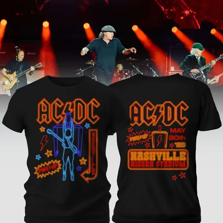 ACDC PWR UP Tour 2025 TShirt ACDC Merch Unique Gifts For Music Lovers