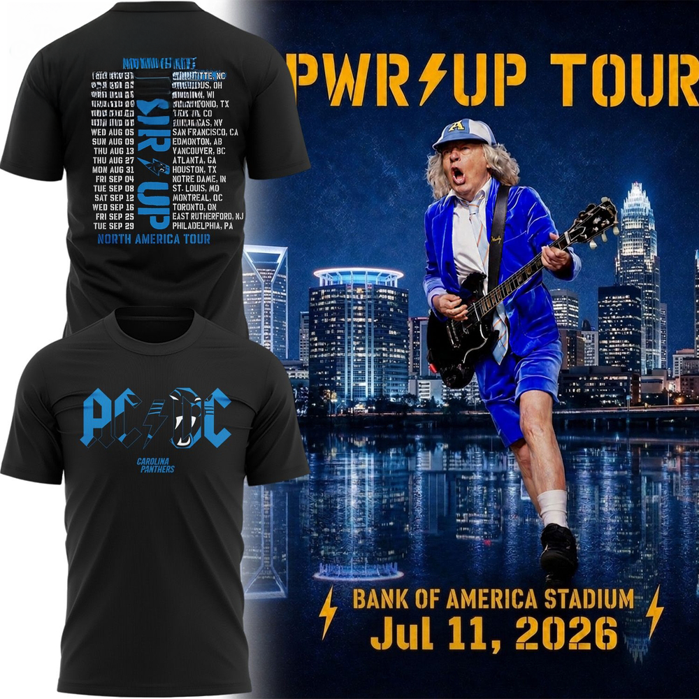 ACDC Power Up Tour Bank Of America Stadium July 11 2026 Concert Graphic T Shirt