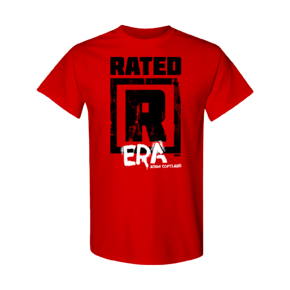 AEW Merch Top Rope Tuesday Adam Copeland Rated R Era Red Shirt Best Gifts For Dudes