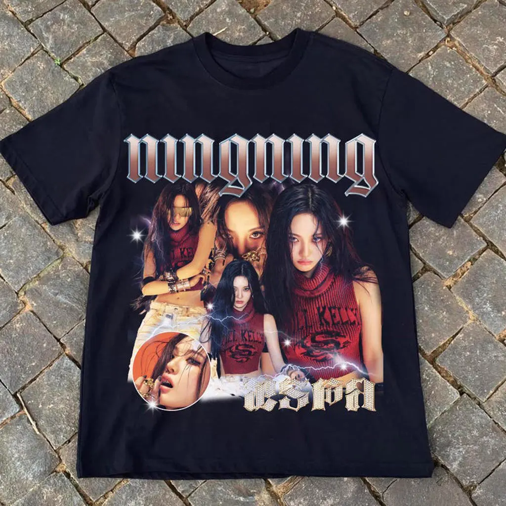 Aespa Ningning Dirty Work Shirt Dirty Work TShirt Aespa Synk AeXis Line Shirt 2025 Aespa Tees