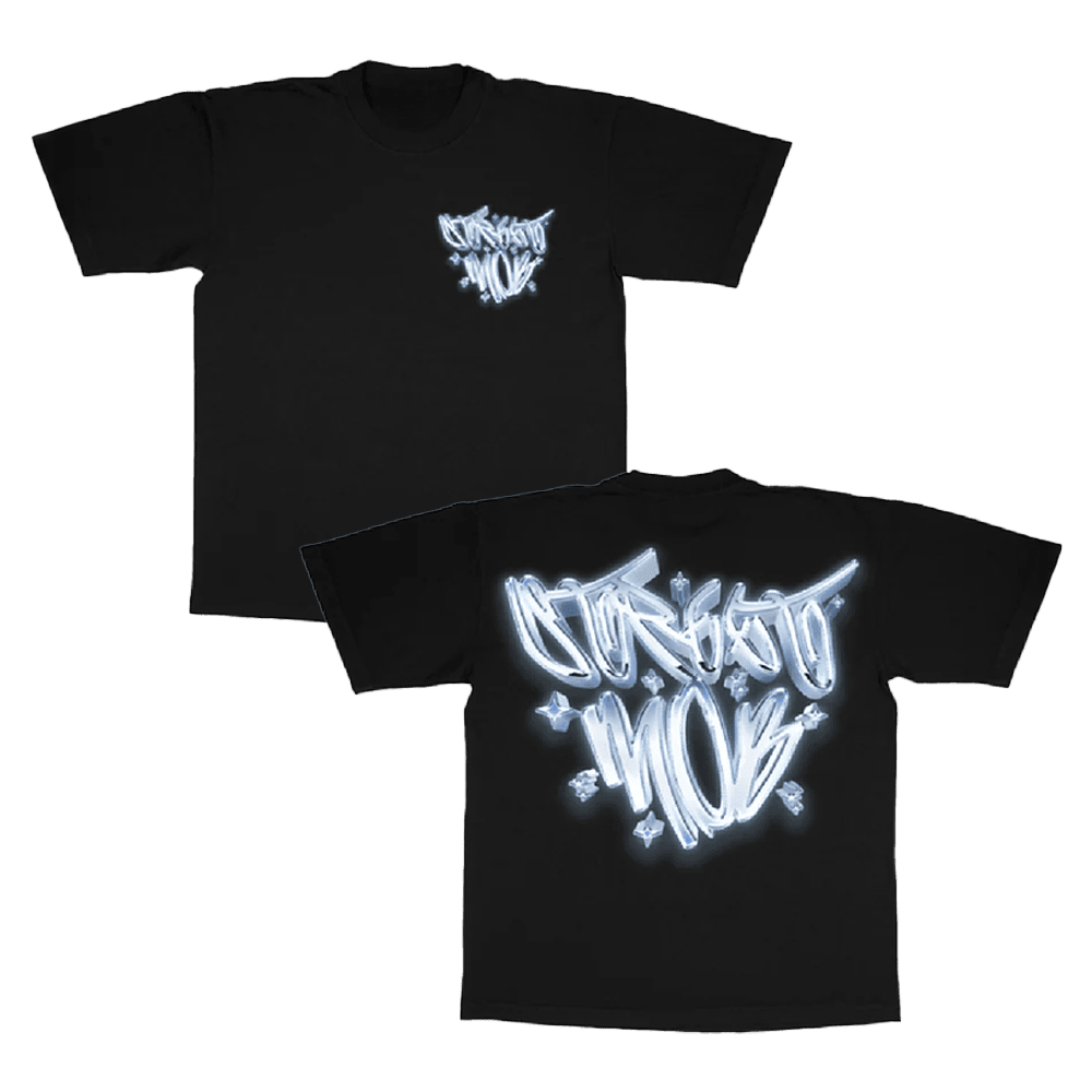Airbrush Black TShirt Street Mob Records Merch Gift Ideas For Friends