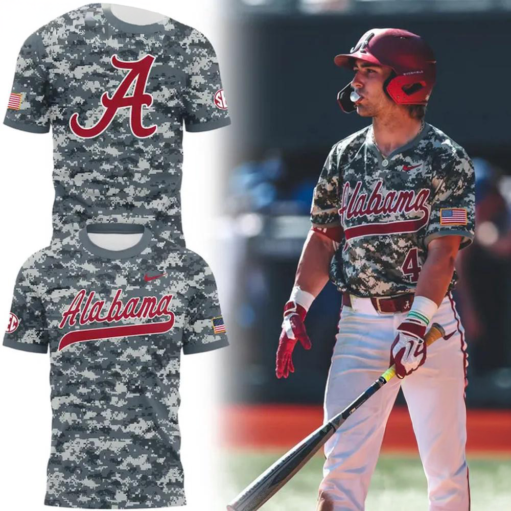 Alabama Crimson Tide Baseball Military Appreciation Special Edition T Shirt