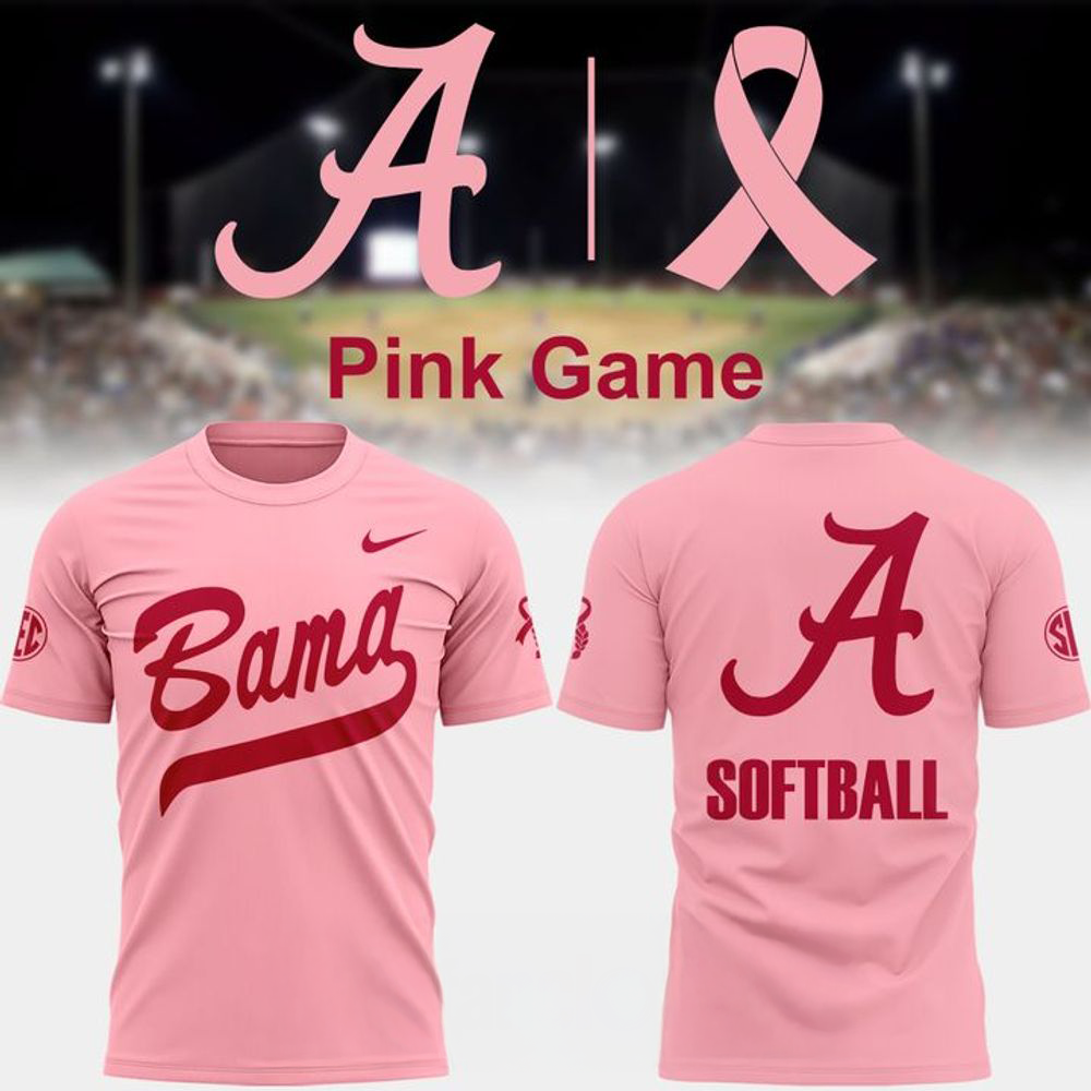 Alabama Crimson Tide Softball Pink Game 2026 Special Shirt