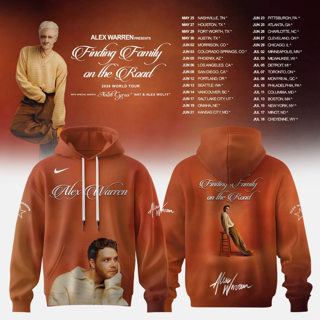 Alex Warren Finding Family on the Road Tour 2026 Hoodie