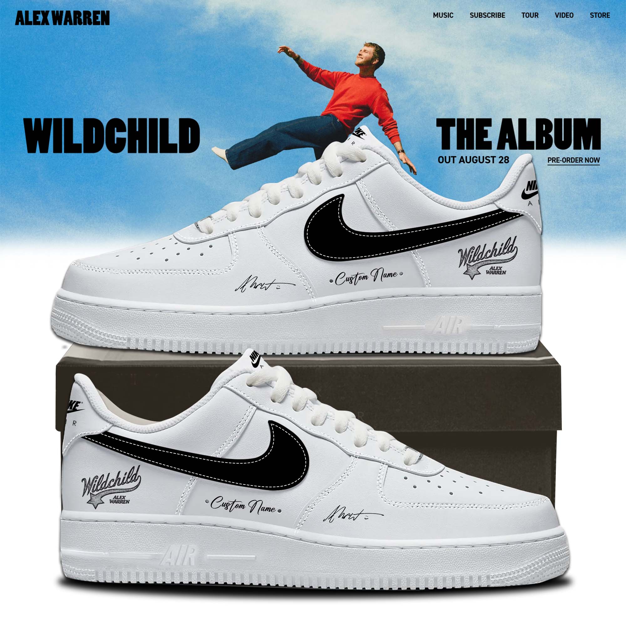 Alex Warren Little Orphan Alex Tour Collector Sneakers