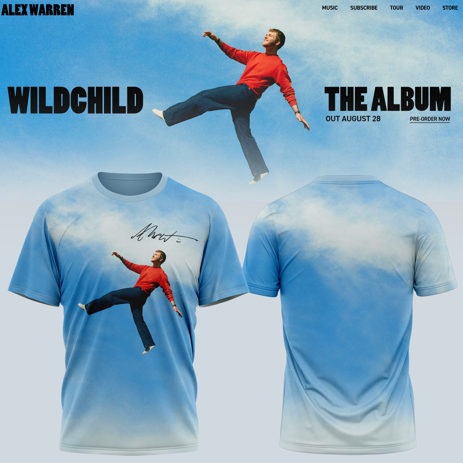 Alex Warren Little Orphan Alex Tour Exclusive T Shirt